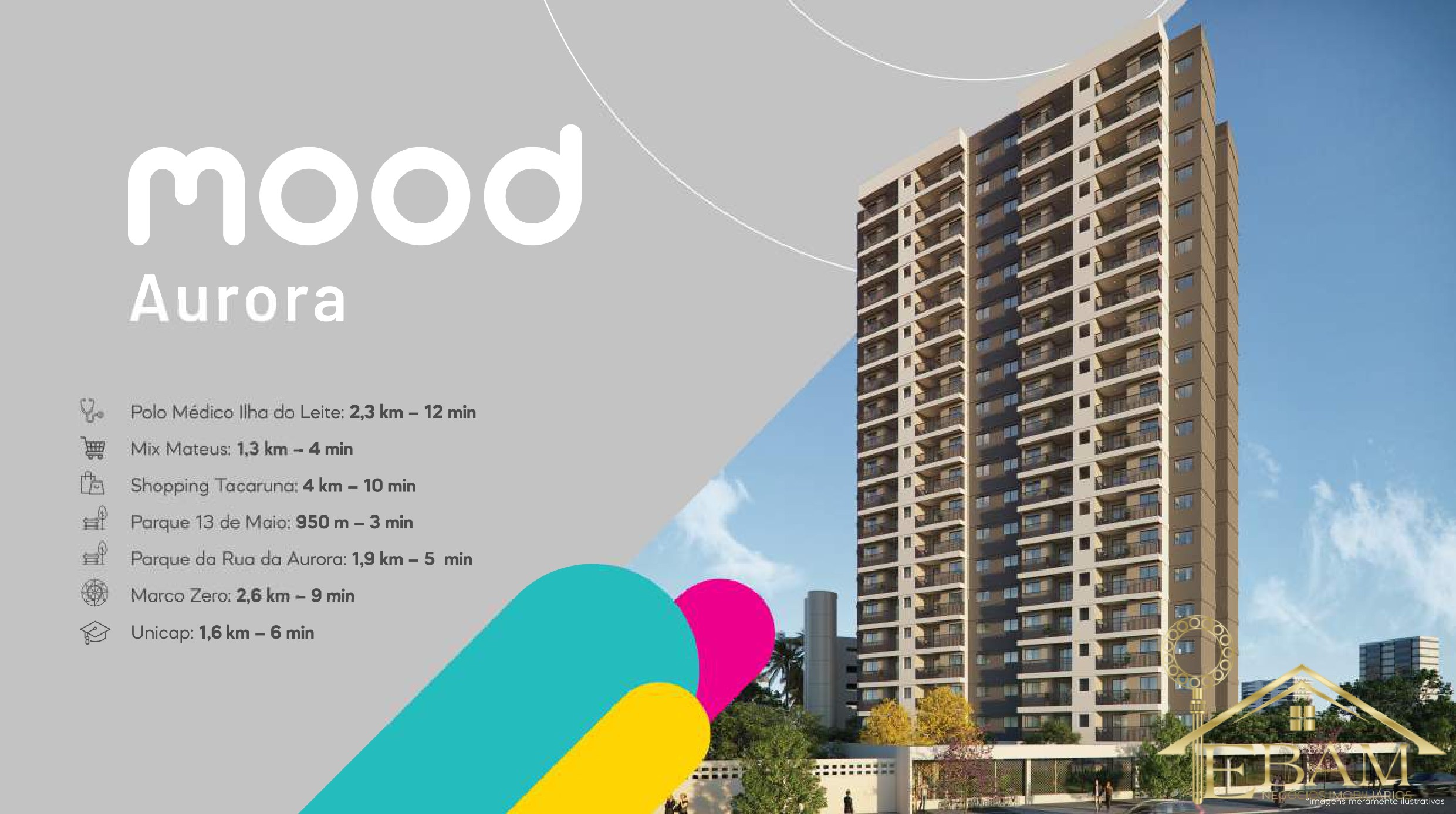 Mood Aurora — Viva conectado ao melhor do Recife — Term. 01, 04, 05 e 08: 55,70 m²