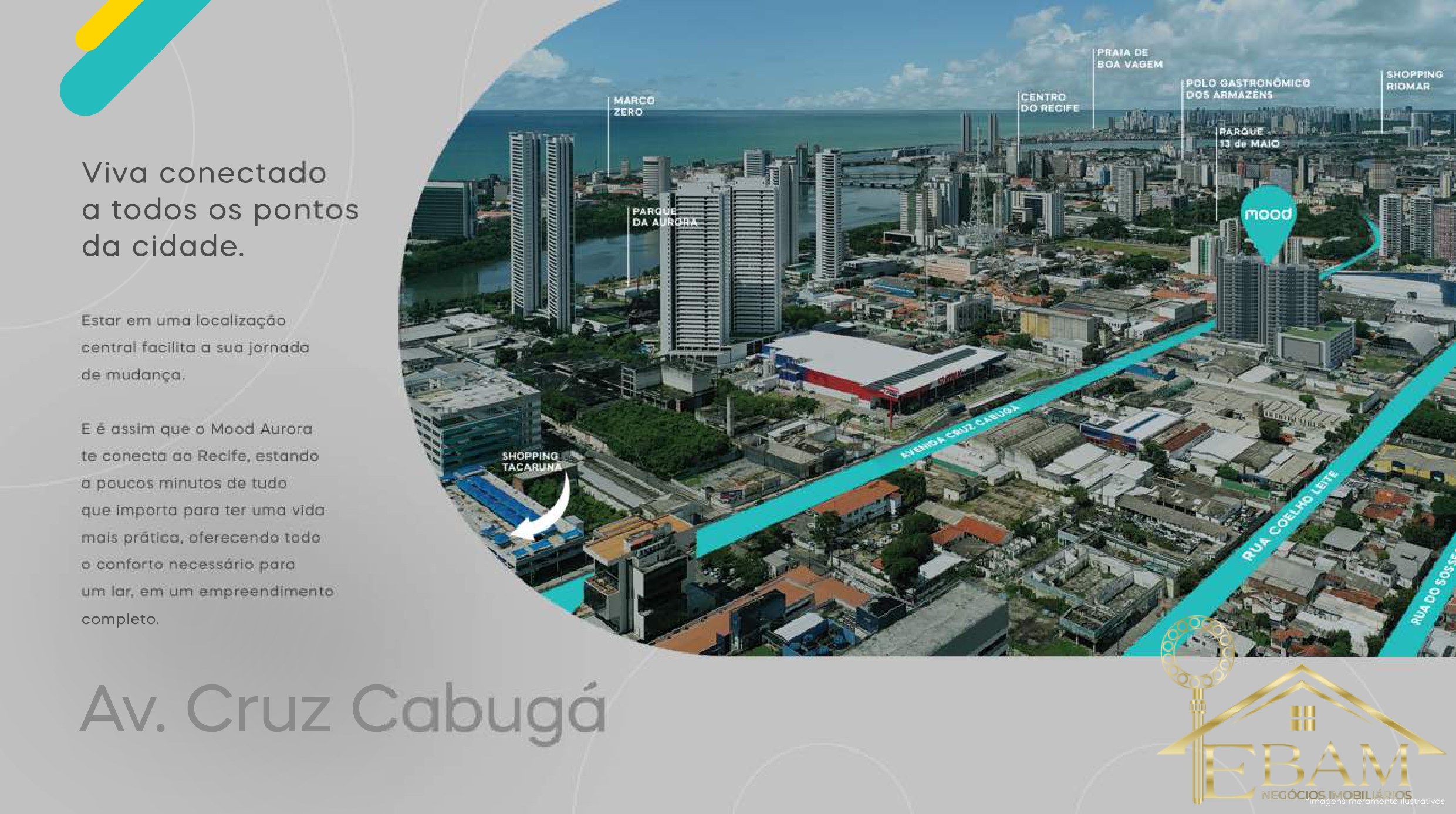 Mood Aurora — Viva conectado ao melhor do Recife — Term. 02, 03, 06 e 07: 57,86 m²