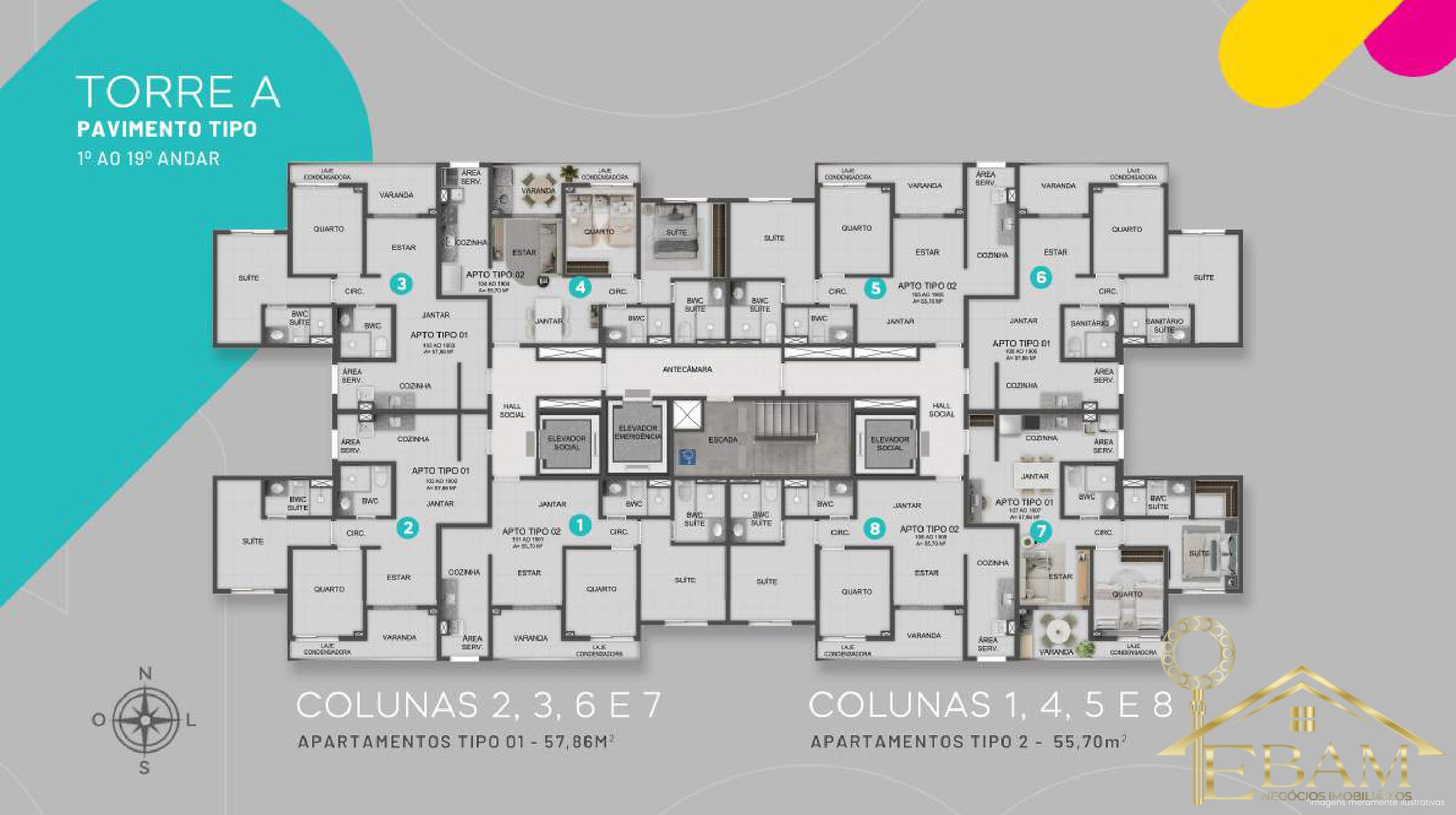 Mood Aurora — Viva conectado ao melhor do Recife — Term. 02: 74,11 m², sendo 57,86 m² coberto + 16,25 m² garden